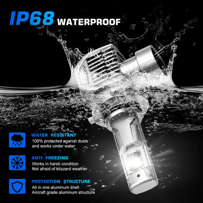 2X 9005 LED Headlight Bulb Kit for 6500K