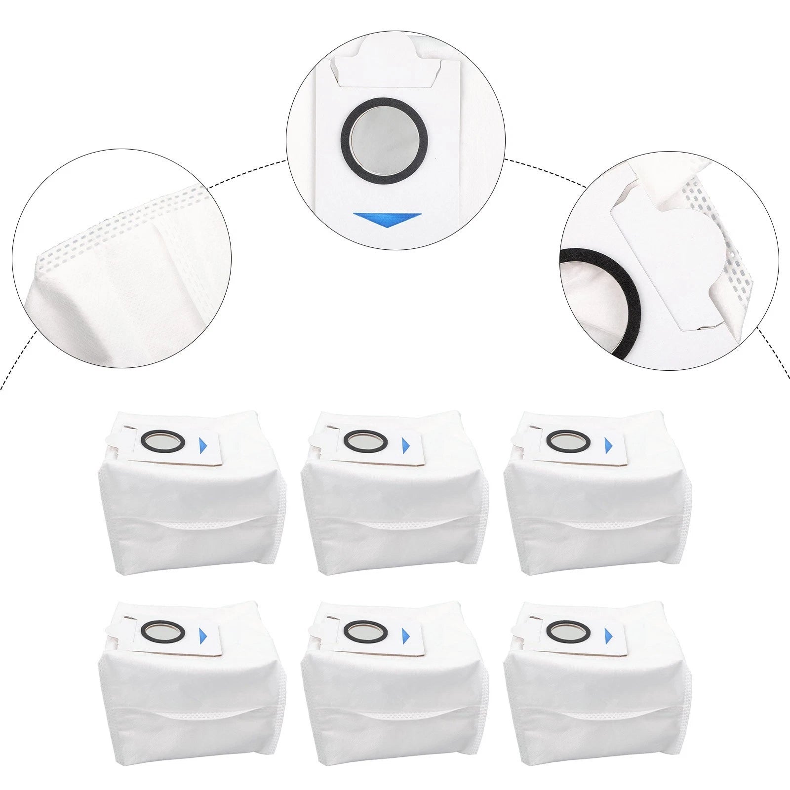 6Pcs Dust Bags for ECOVACS DEEBOT DDB030025 (N/A)