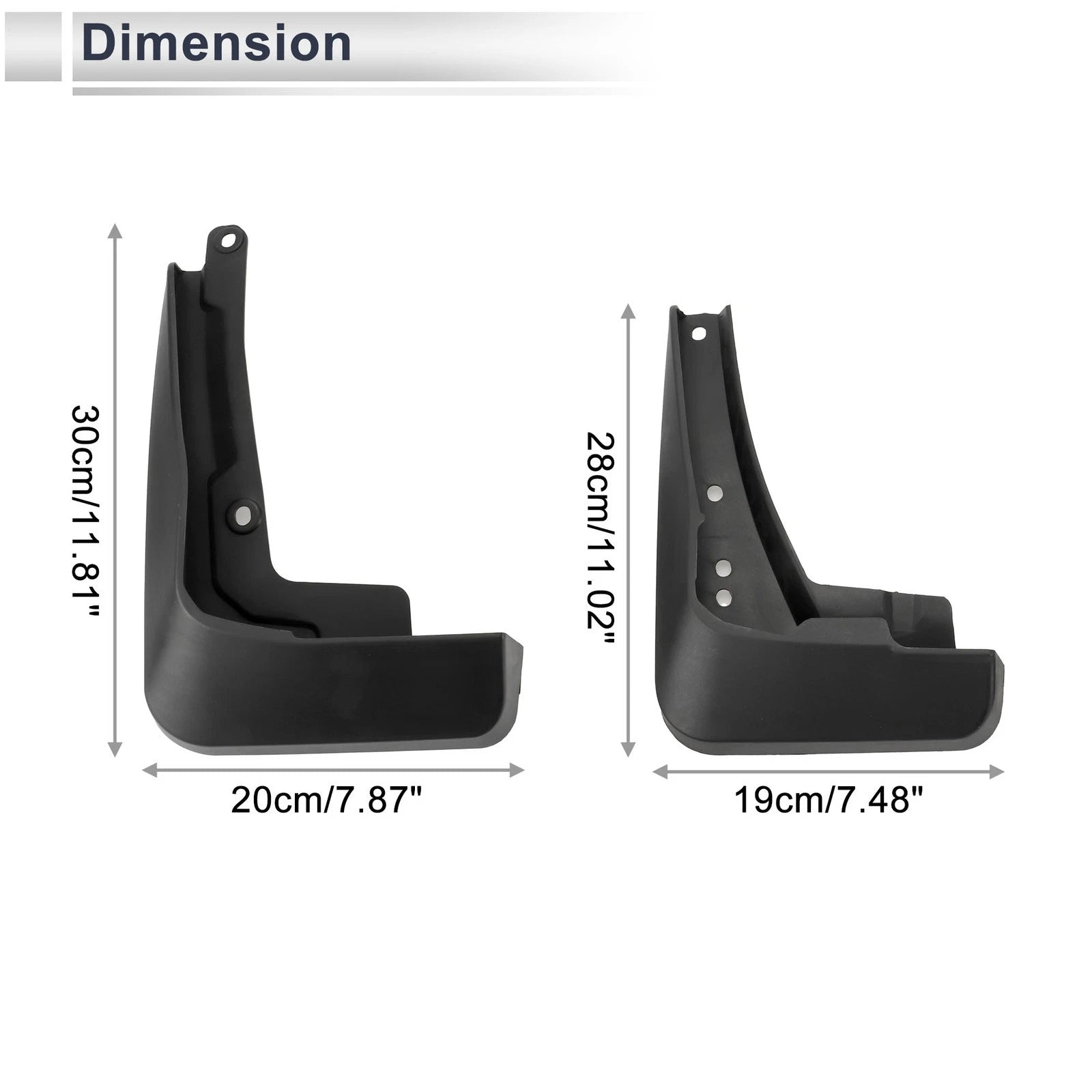 Mud Flaps Splash Guards Set for Audi A3 Sedan 2020–2023