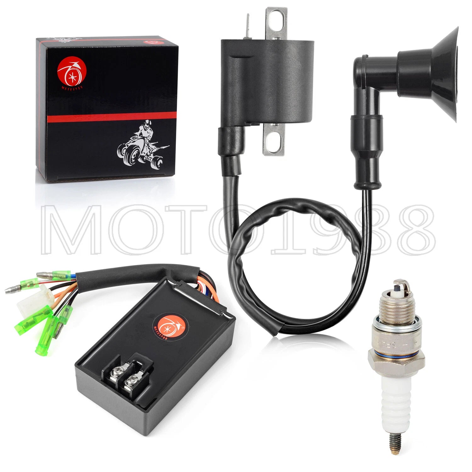 CDI Module Box Ignition Coil & Plug for Polaris Sportsman 90, Predator 90 (2003–2006)
