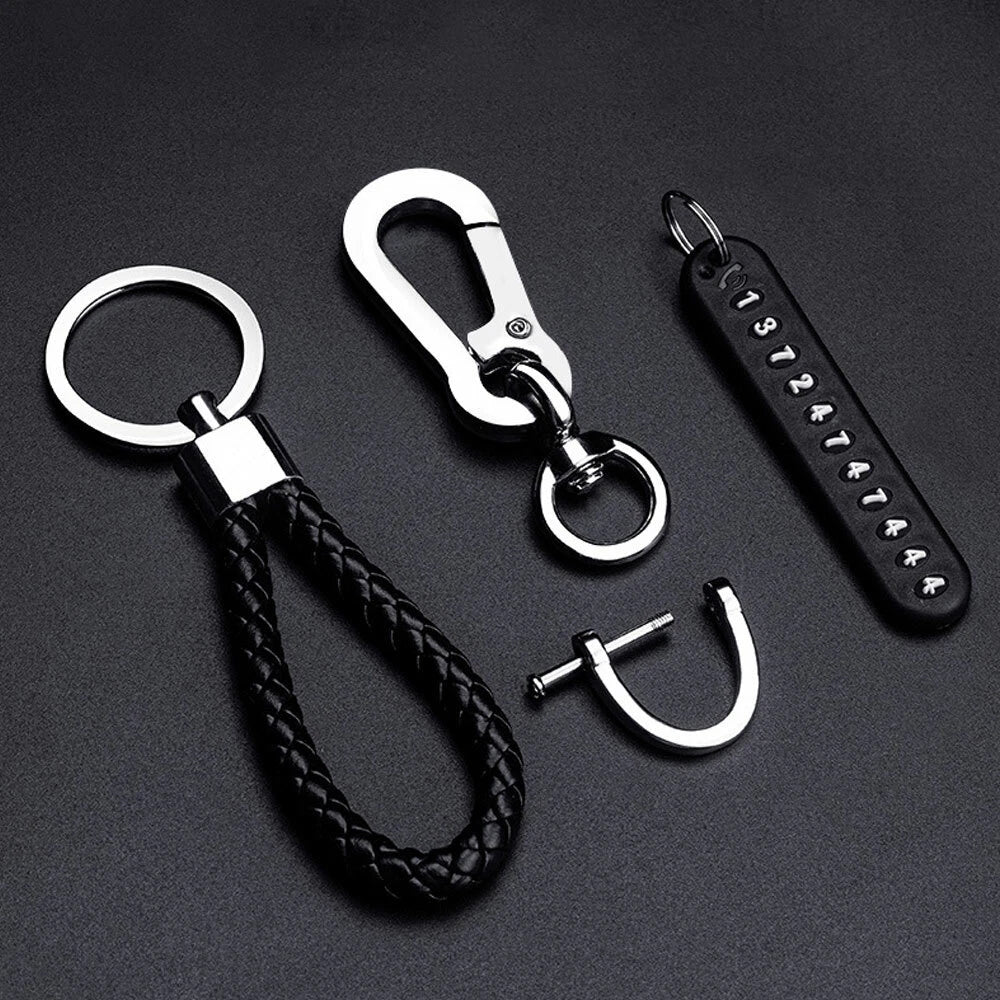 Anti-lost Phone Number Plate Keychain for Cars (Universal)