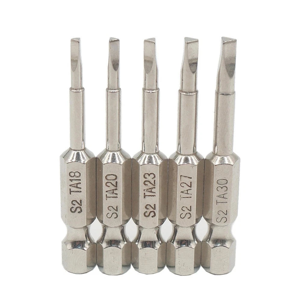 5X Hex Shank 50mm Magnetic Steel Screwdriver Bits Tool