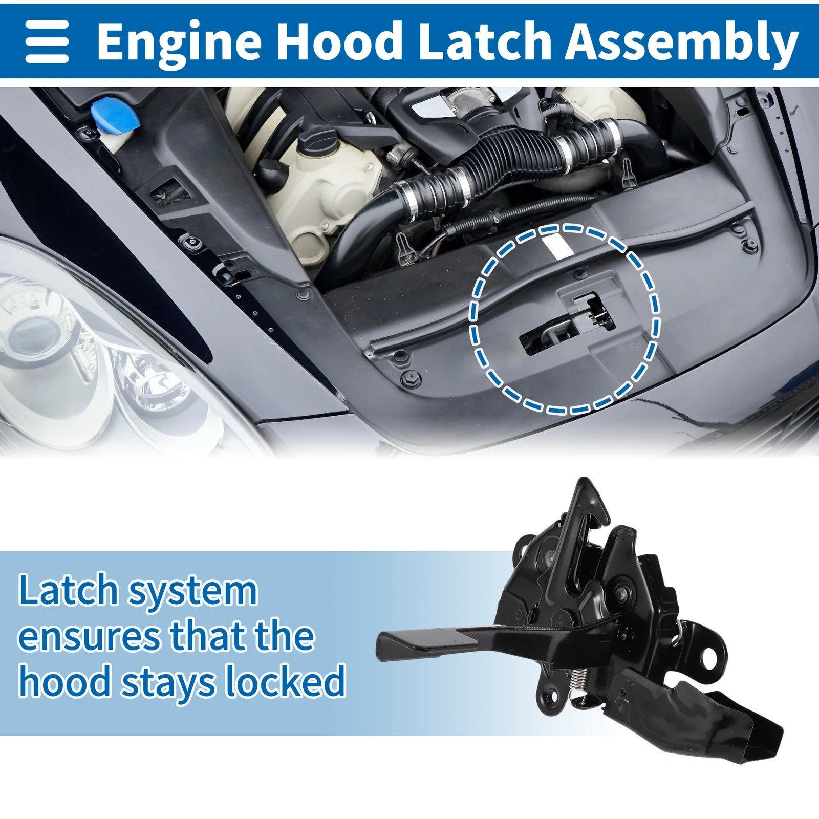 Hood Latch Assembly for Toyota Corolla (2014–2019) Replacement 1 Pc