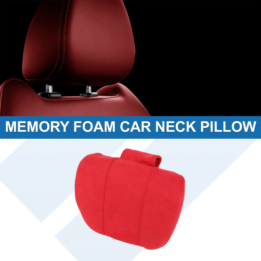Memory Foam Neck Pillow for Universal Car Seat (1 Pc) - Red