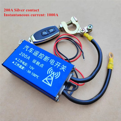 12V Remote Car Battery Disconnect Isolator Cut Off Switch for Universal Models
