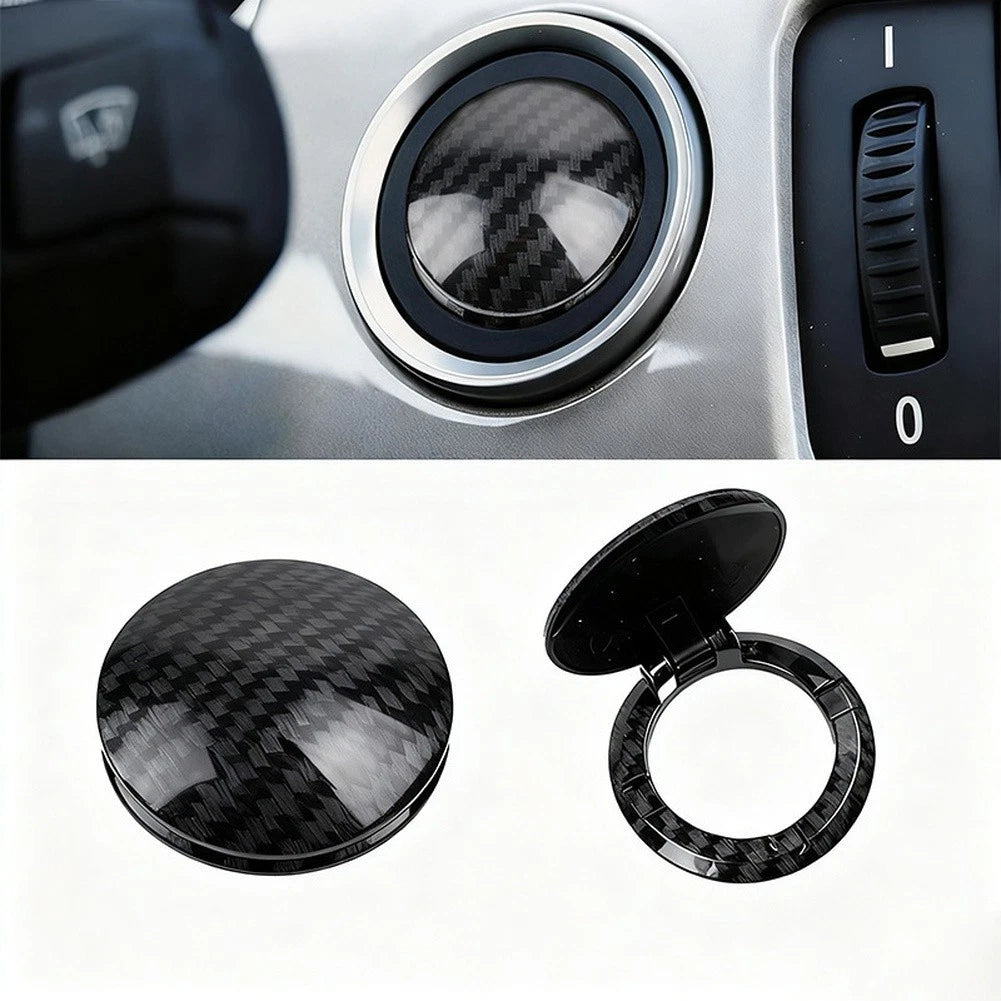 Carbon Fiber Engine Start Stop Button Cover for Universal Fit (2010–2023)