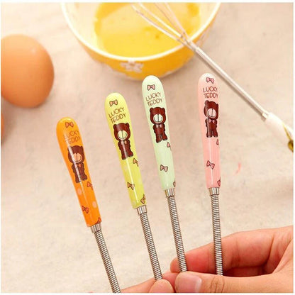 Manual Whisk Egg Mixer with Ceramic Handle for Coffee Frothing