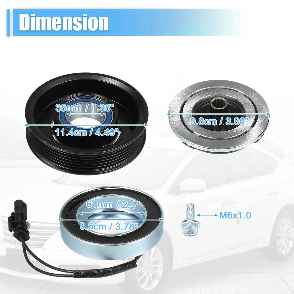 AC Compressor Clutch Set for Chevrolet Silverado 3500HD (2007–2014)