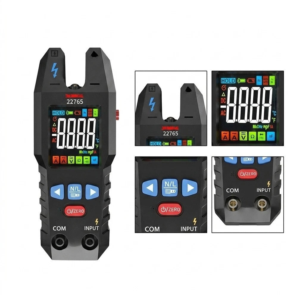 Digital Clamp Multimeter U-Shaped Jaw 200A AC DC Voltage Current Tester