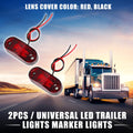 Trailer Marker Lights Waterproof LED 24V Red 2 Pack for Universal Trucks