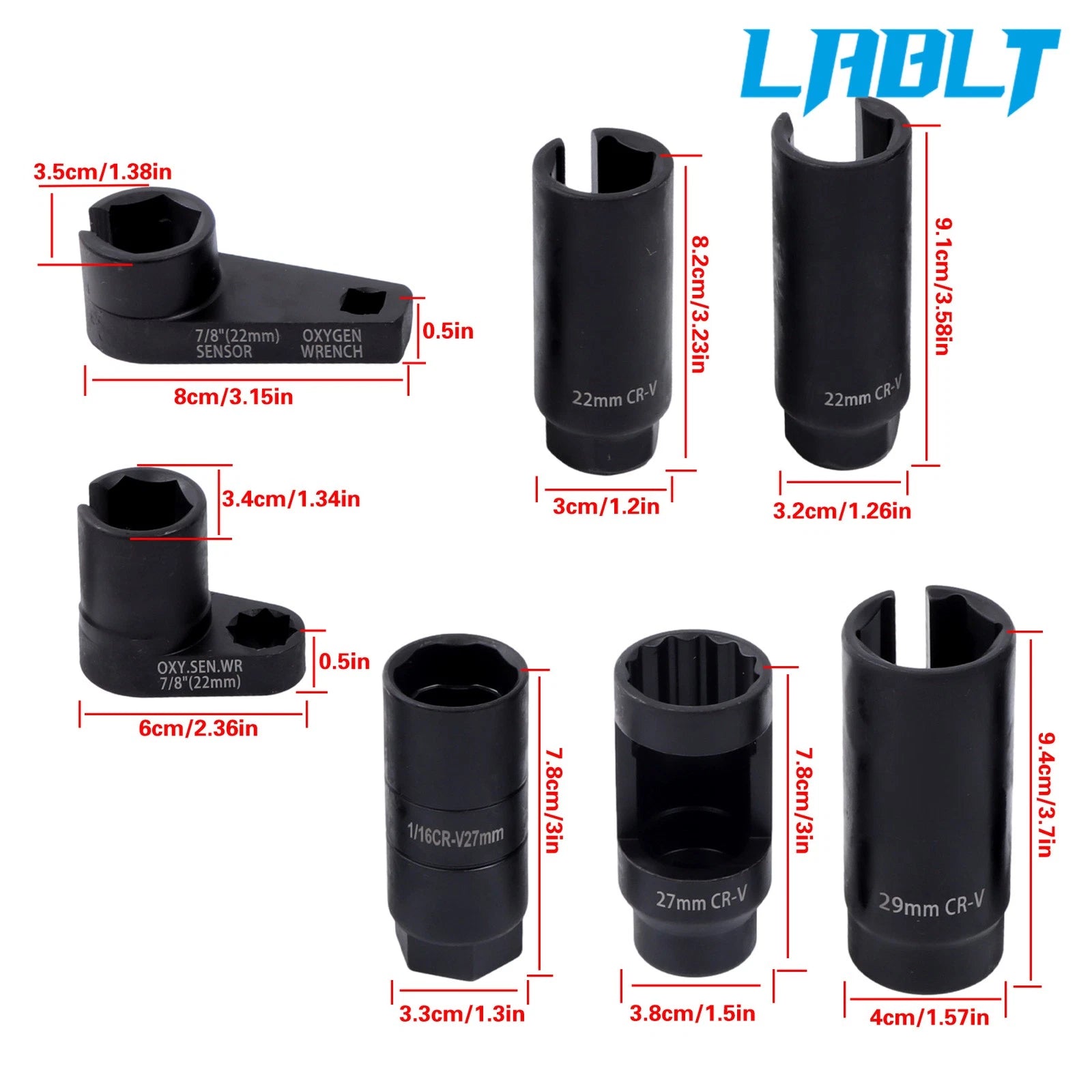 Oxygen Sensor Socket Set for Universal Vehicles