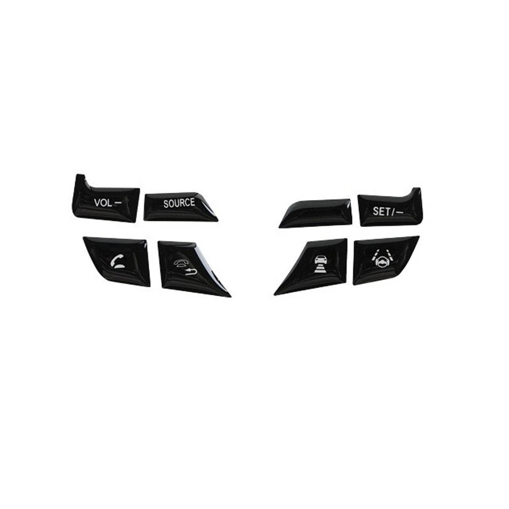 Glossy Black Steering Wheel Button Frame Trim Covers for Honda Accord (2018–2021)