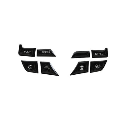 Glossy Black Steering Wheel Button Frame Trim Covers for Honda Accord (2018–2021)