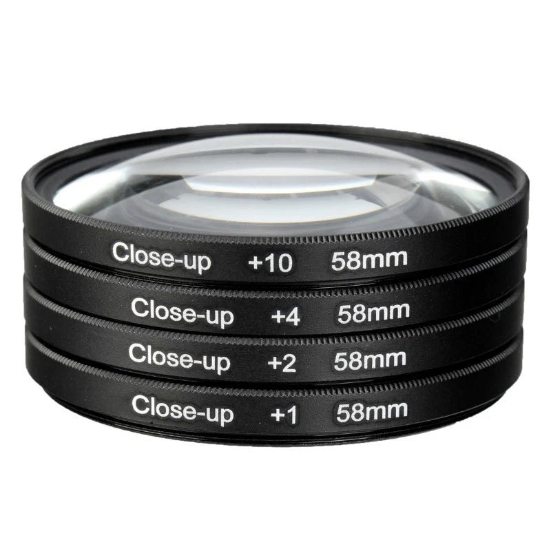 Close Up Macro Lens Filter Kit for Universal DSLR Cameras (49-77mm)