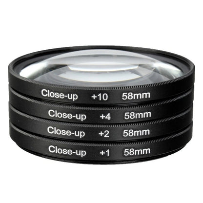 Close Up Macro Lens Filter Kit for Universal DSLR Cameras (49-77mm)