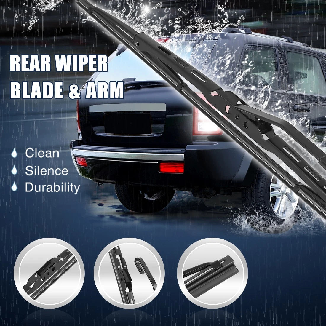 Rear Windshield Wiper Arm Set 405mm 16 Inch for Dodge Grand Caravan (2008–2010)