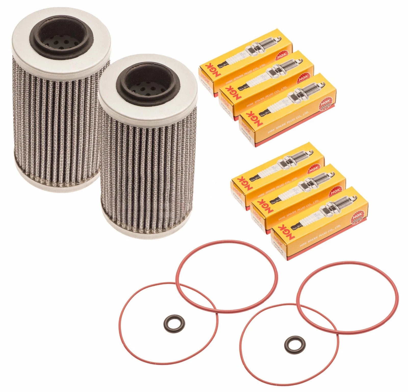 2X Maintenance Kit for Sea Doo GTX RXPX RXTX (300HP) - Oil Filter, O-Ring, Spark Plugs