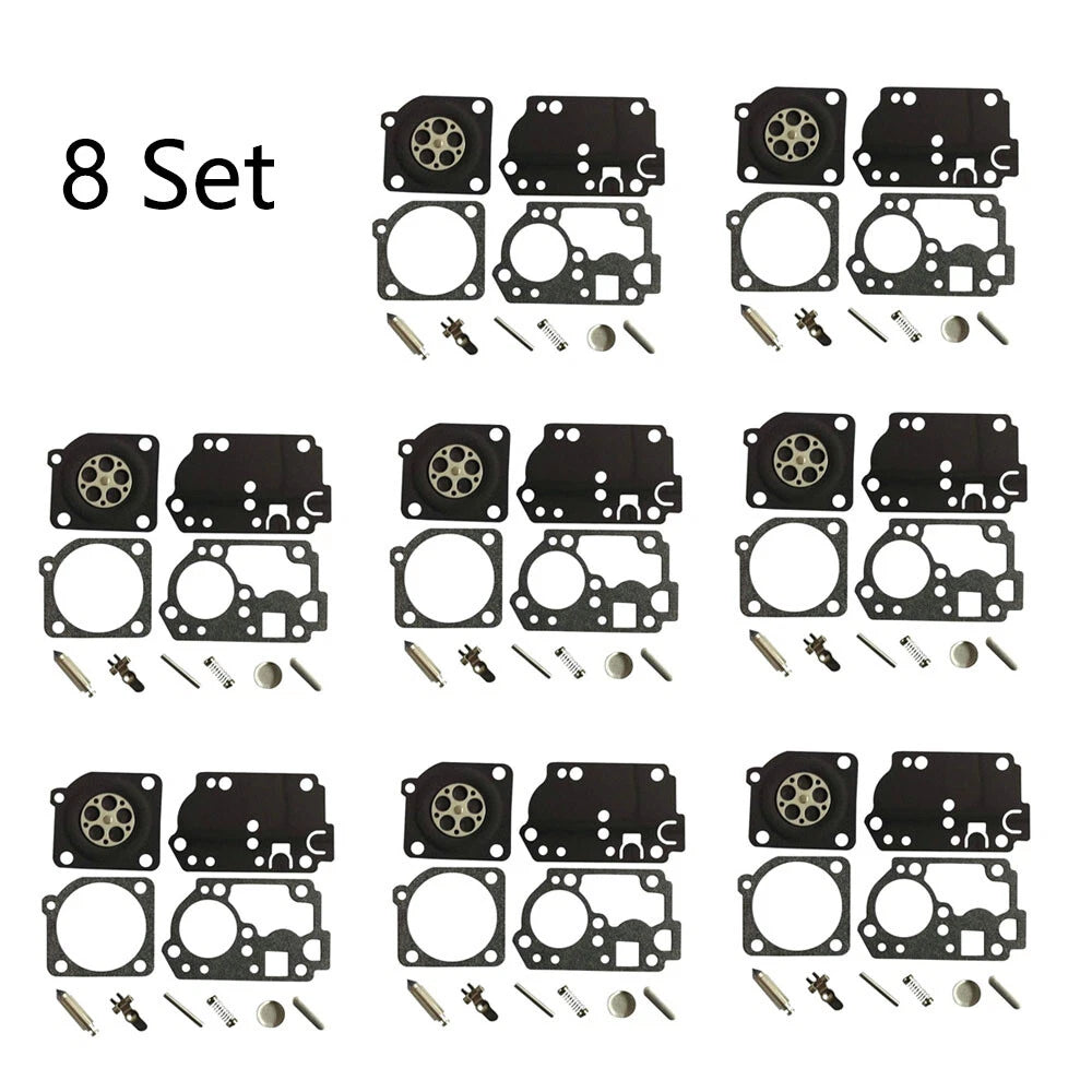 Set of 8 Carburetor Repair Kits for Homelite C1U-W32 C1U-W32A, Zama RB-142