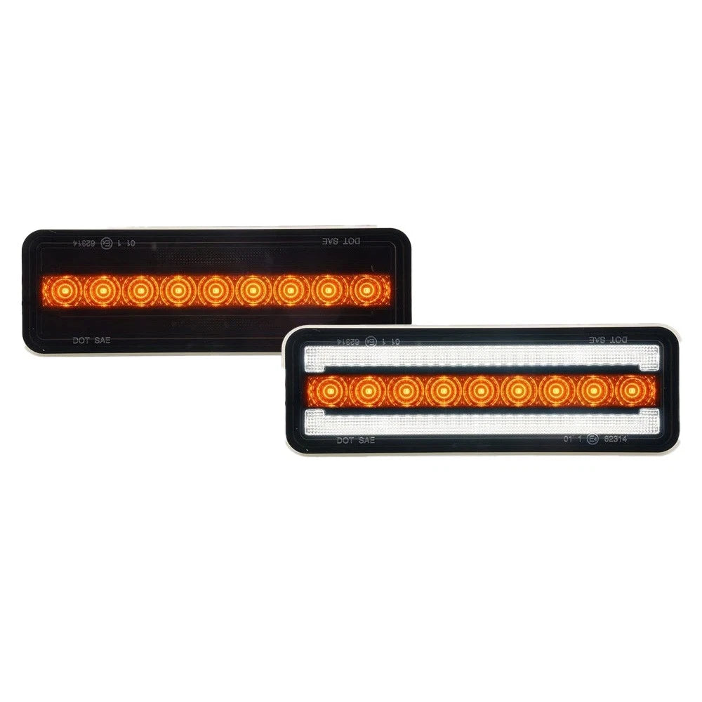 Switchback LED Smoked Front Parking Signal Light for Ford F100 F150 F250 F350 (1997–2003)