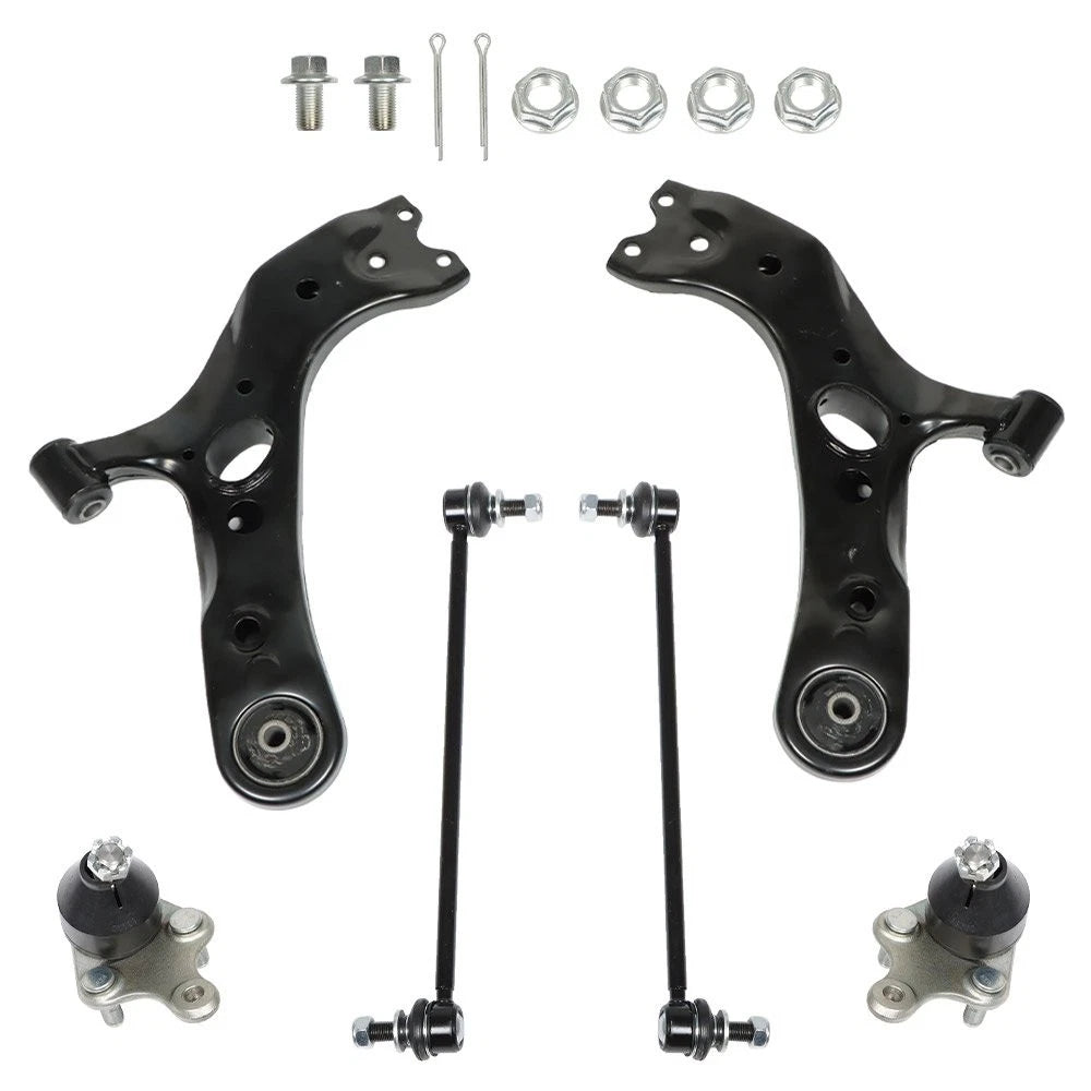 Set of 4 Front Lower Control Arms + Sway Bar Links for Toyota RAV4 (2006–2017)