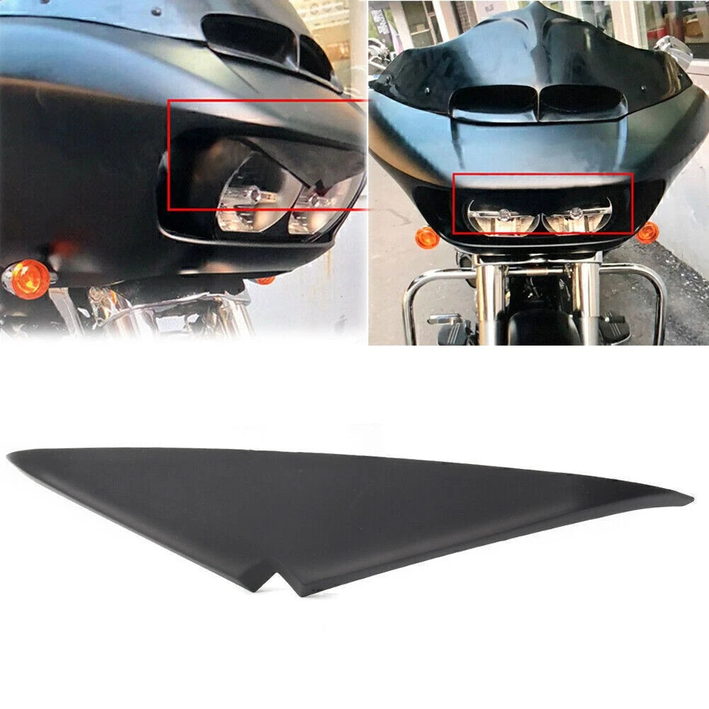 Headlamp Headlight Eyebrow Eyelid Trim For Harley Road Glide FLTRX FLTRU BLK mo