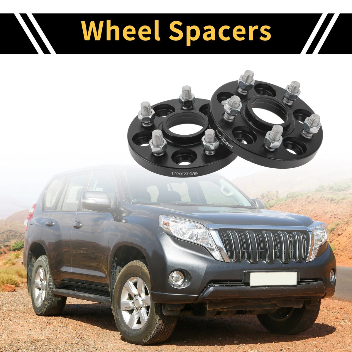 Wheel Spacer Set 2 Pcs 5x100 54.1mm M12x1.5 for Toyota Land Cruiser (2003–2007)