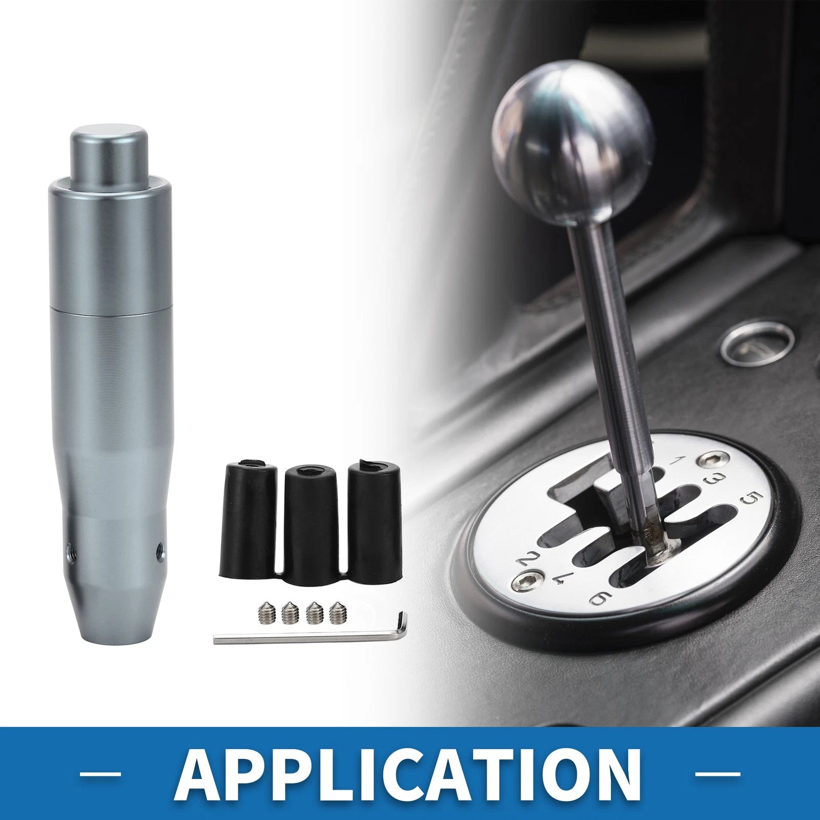 Shift Knob with 3 Adapters for Universal Fit (14.5cm)