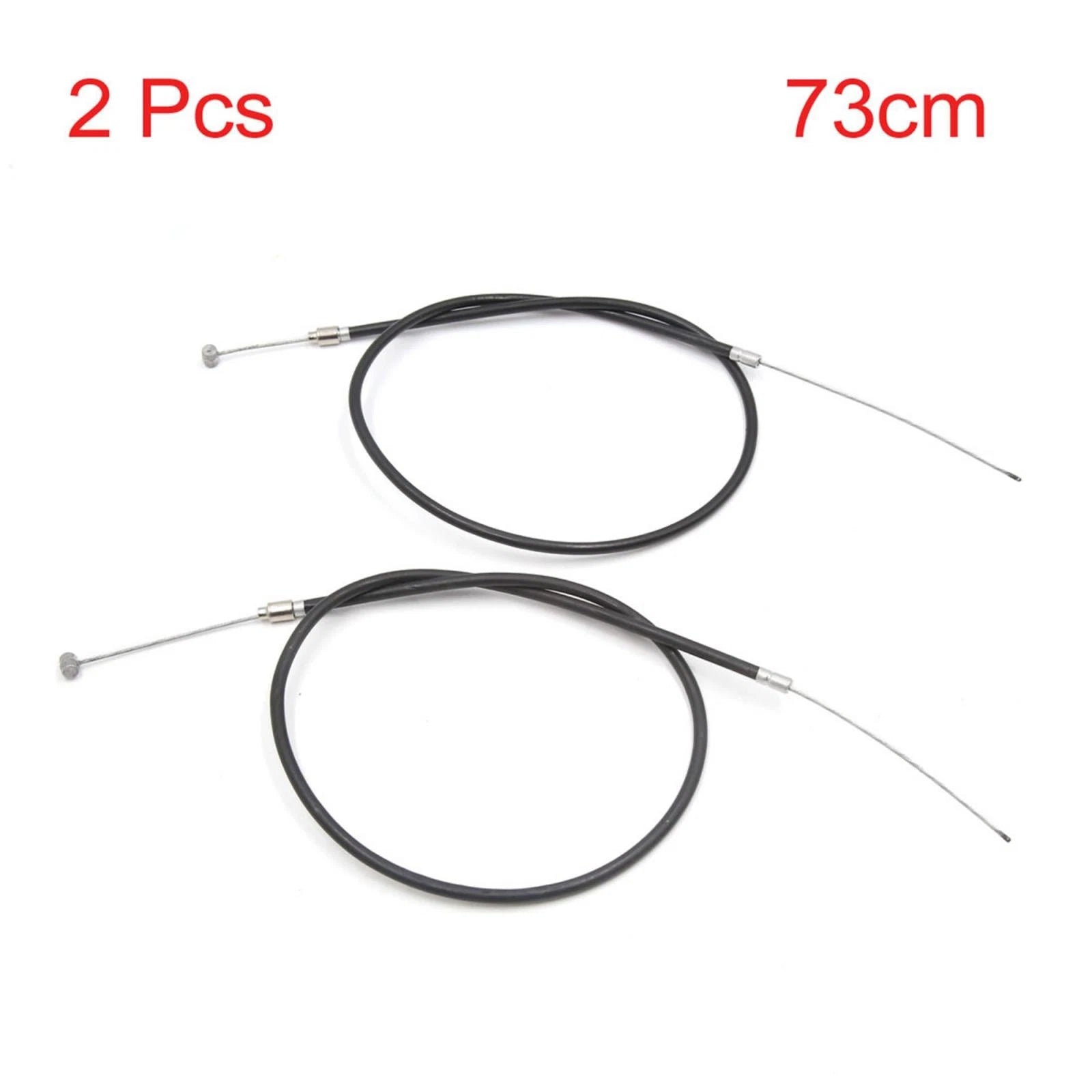 Front Brake Cable 2Pc Rubber Coated for MTB Road Bike (2.4ft) (—)