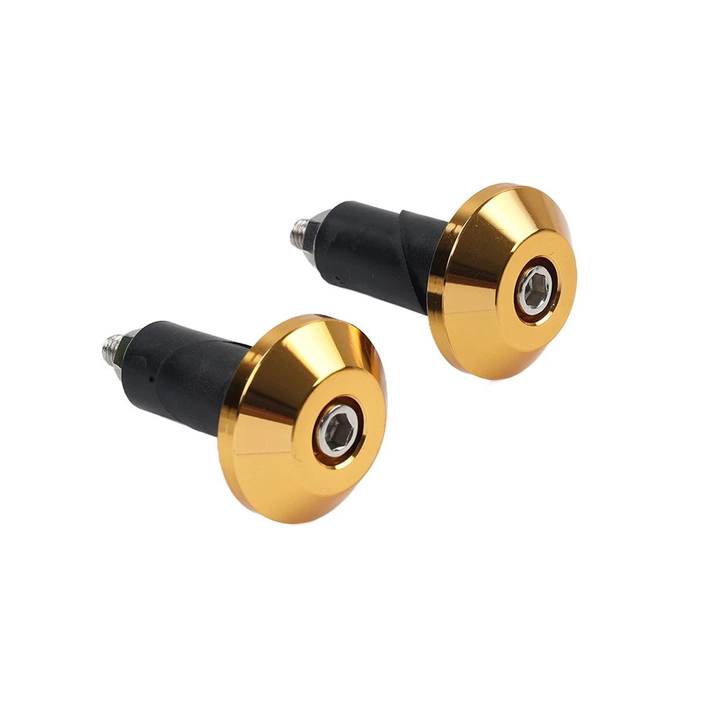 Handlebar Grips for Motorcycle (7/8'' 1'') - Gold End Cap Slider Plug