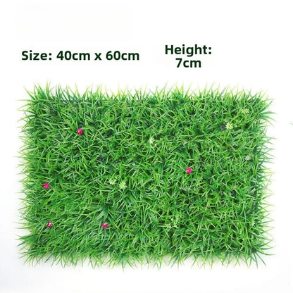 1pc Plastic Grass Wall Panel 40x60cm Faux Hedge Artificial Greenery