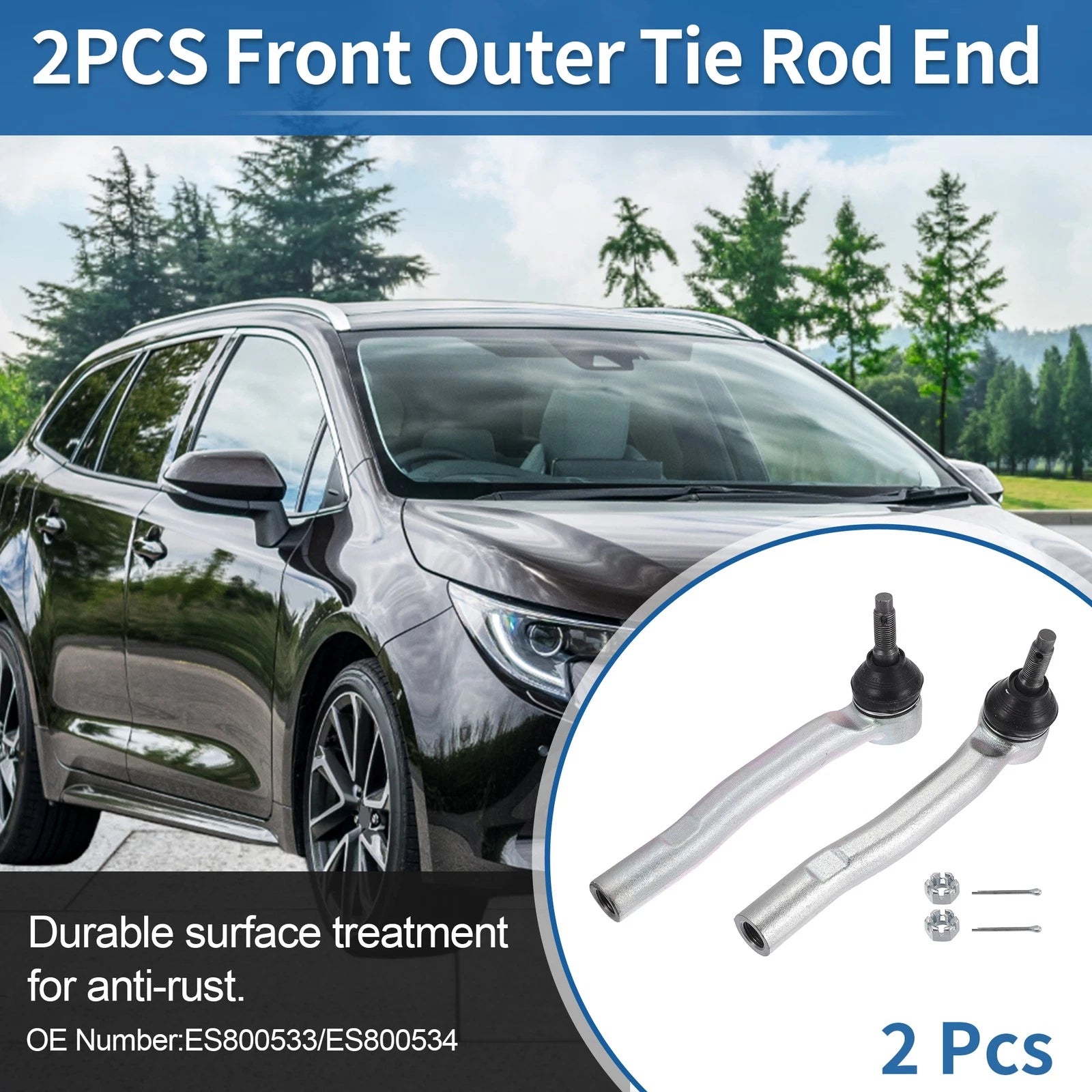 Front Outer Tie Rod End Link Set for Lexus RX350 RX450h (2010–2015)