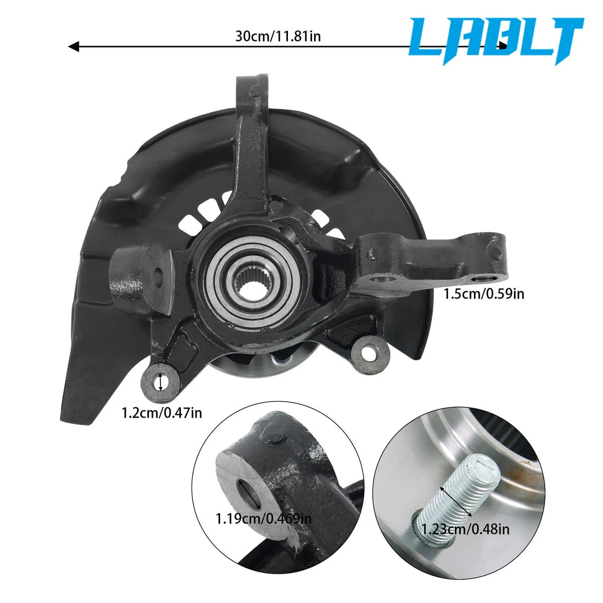 Front LH Steering Knuckle Wheel Hub Bearing for Toyota Highlander (2004–2007) 698-443
