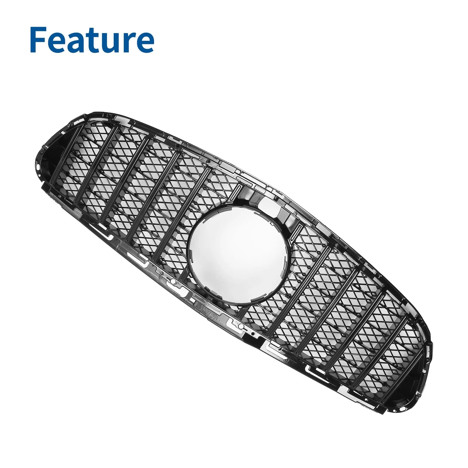 Front Upper Bumper Grille Grill Replacement for Mercedes-Benz E200 (2014–2016)