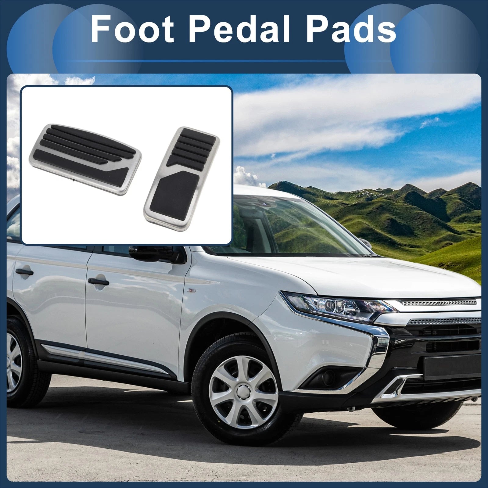 Automatic Footrest Pedals Cover Set for Mitsubishi Outlander (2013–2020)
