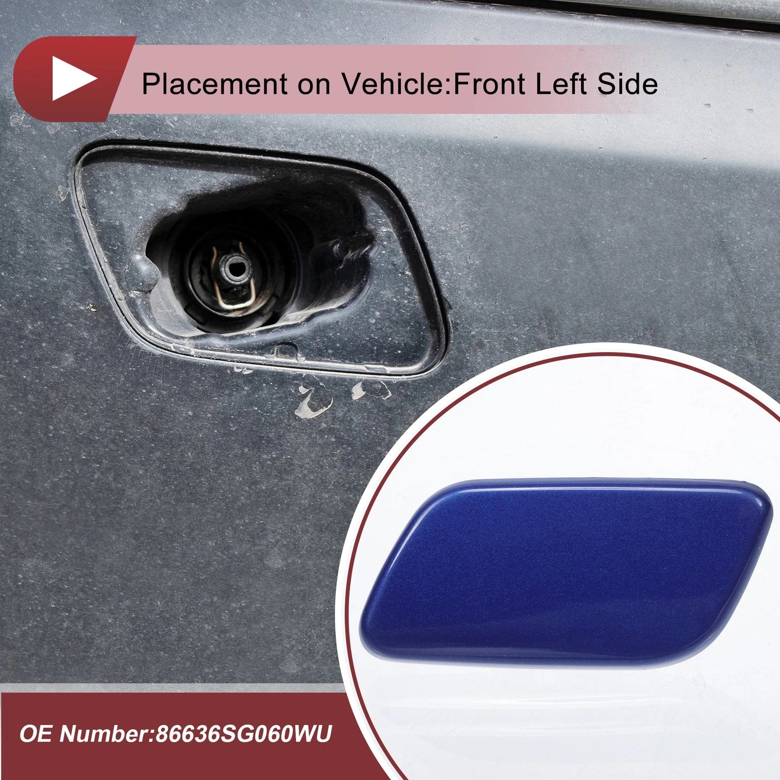 Front Left Washer Nozzle Cover Cap for Subaru Forester Sport (2013–2015)