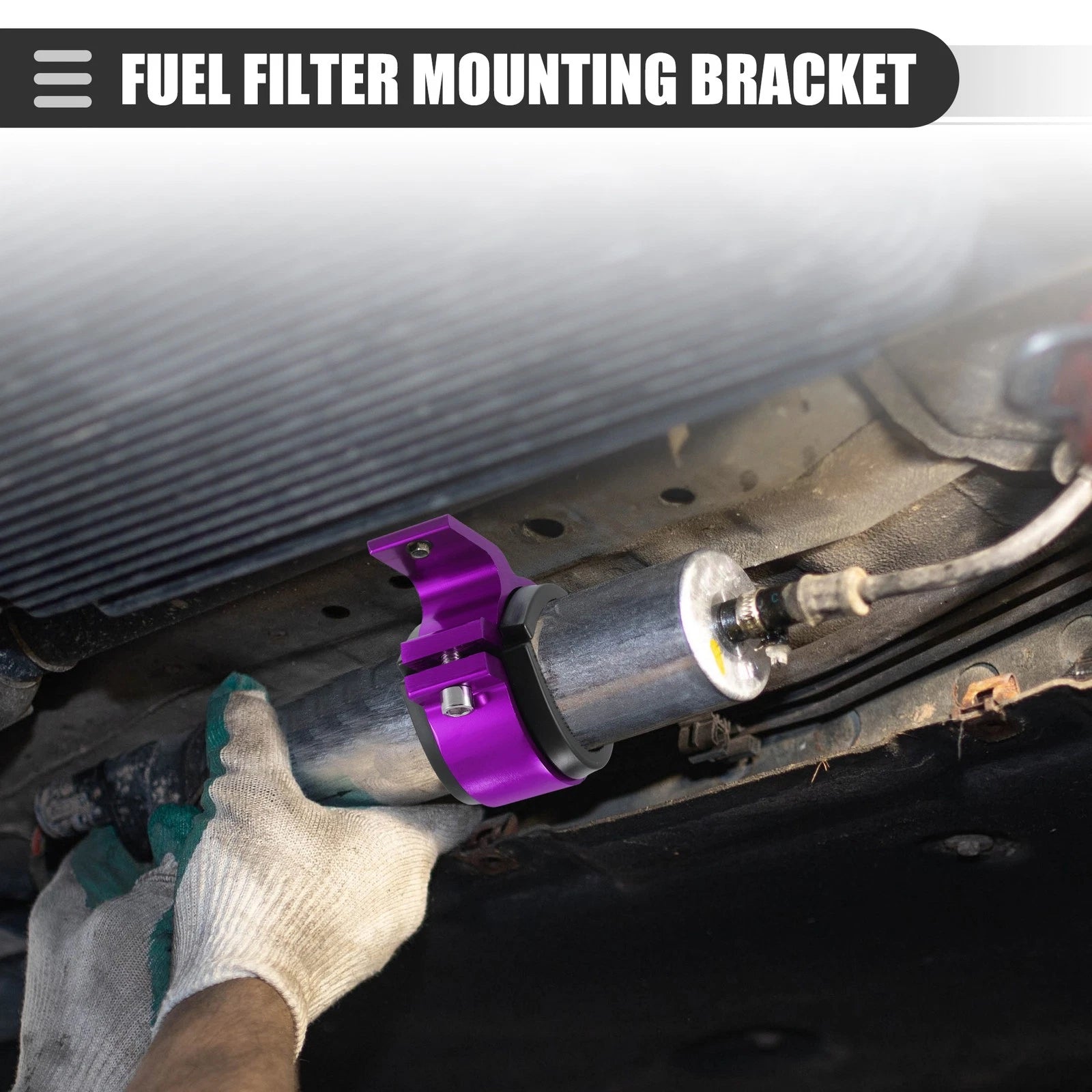 2X Fuel Filter Mounting Bracket Clamp 60mm ID for Universal Applications