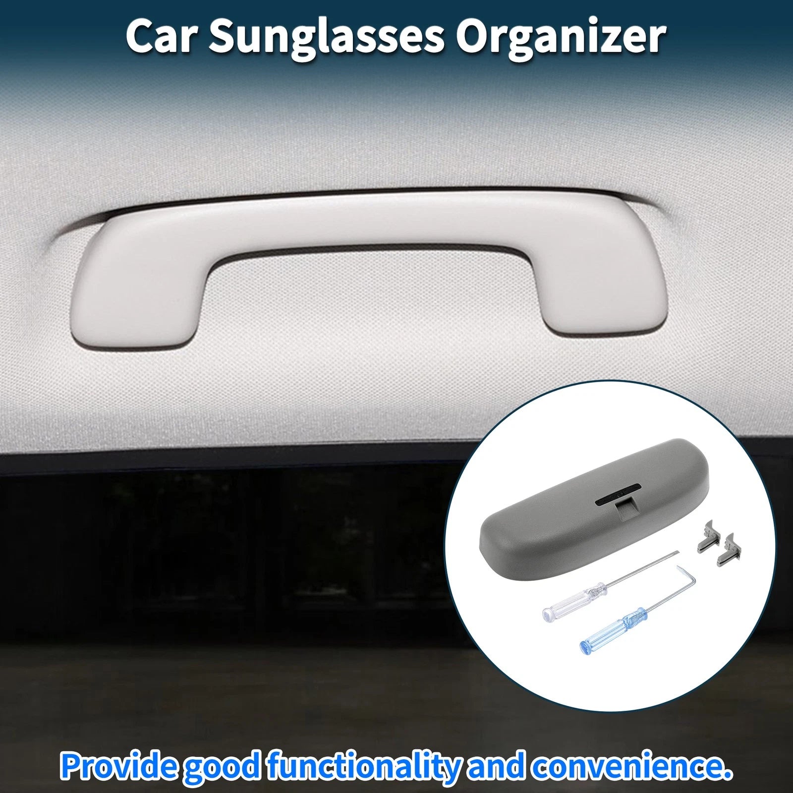 Car Sunglasses Case for Honda Civic Eyeglasses Holder Storage Box Dark Grey
