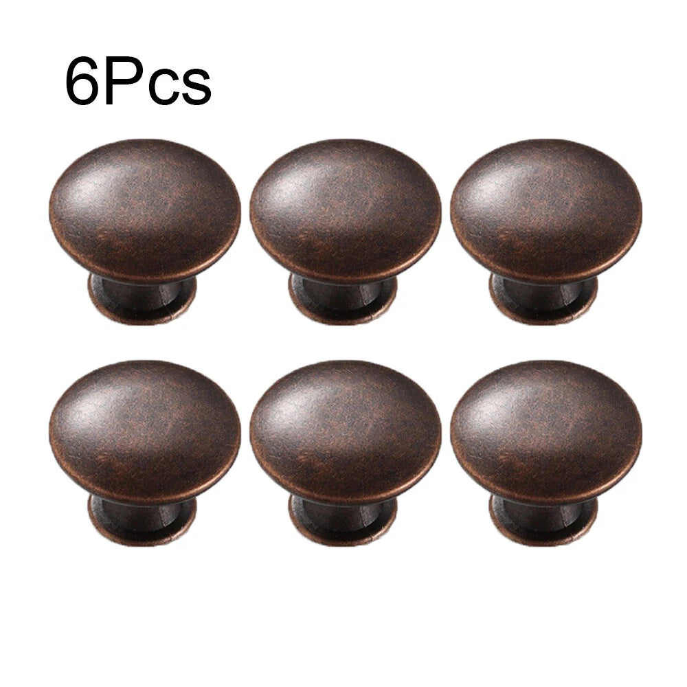 6Pcs Funiture Pull Handle Cabinet Pulls Door jewelry Box Drawer Knob Red Bronze
