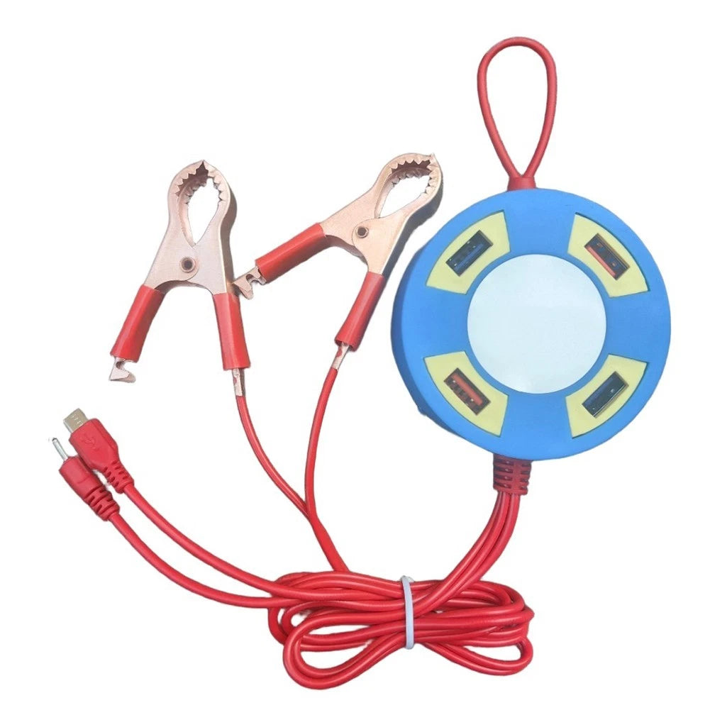 USB Power Adapter with 4 Fast Charging Ports for Car Battery