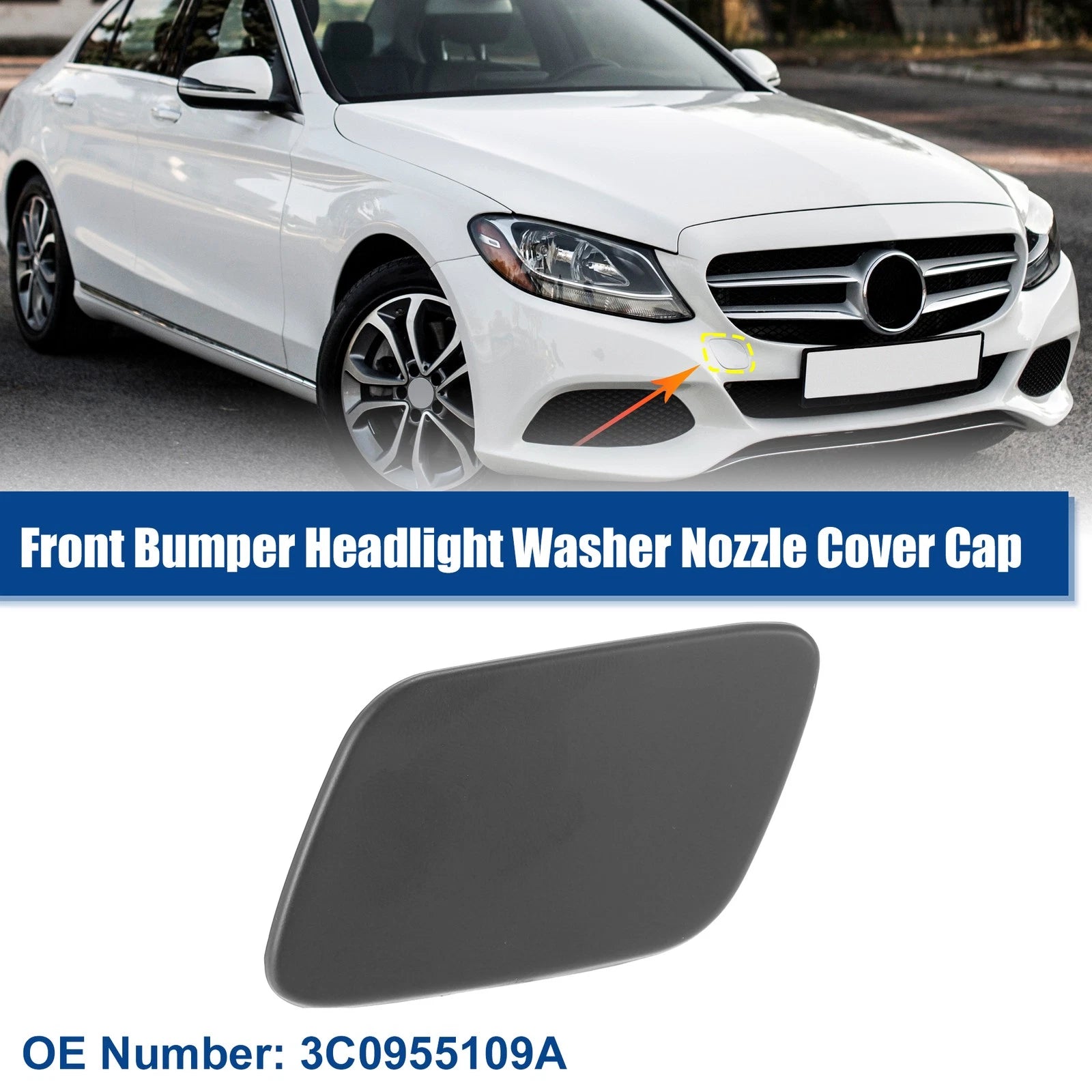 Left Front Bumper Headlight Washer Nozzle Cover for Volkswagen Passat (2006–2011)