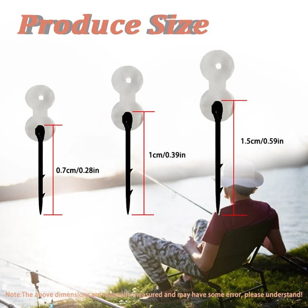 Fishing Hook with Silicone Ring 7MM 10MM 15MM Stainless Steel