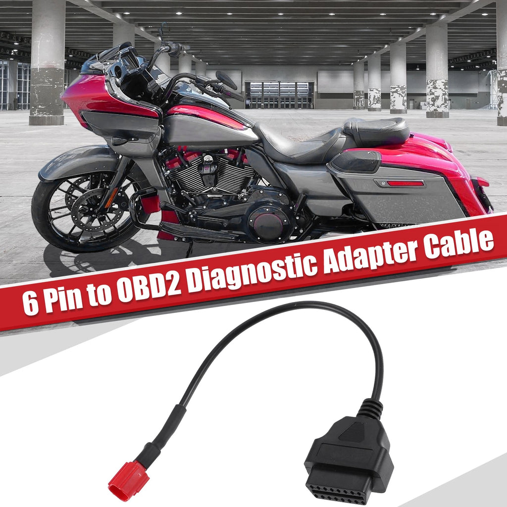 OBD2 Adapter Cable 6 Pin to OBDII for Yamaha and Harley Davidson (2000–2024)