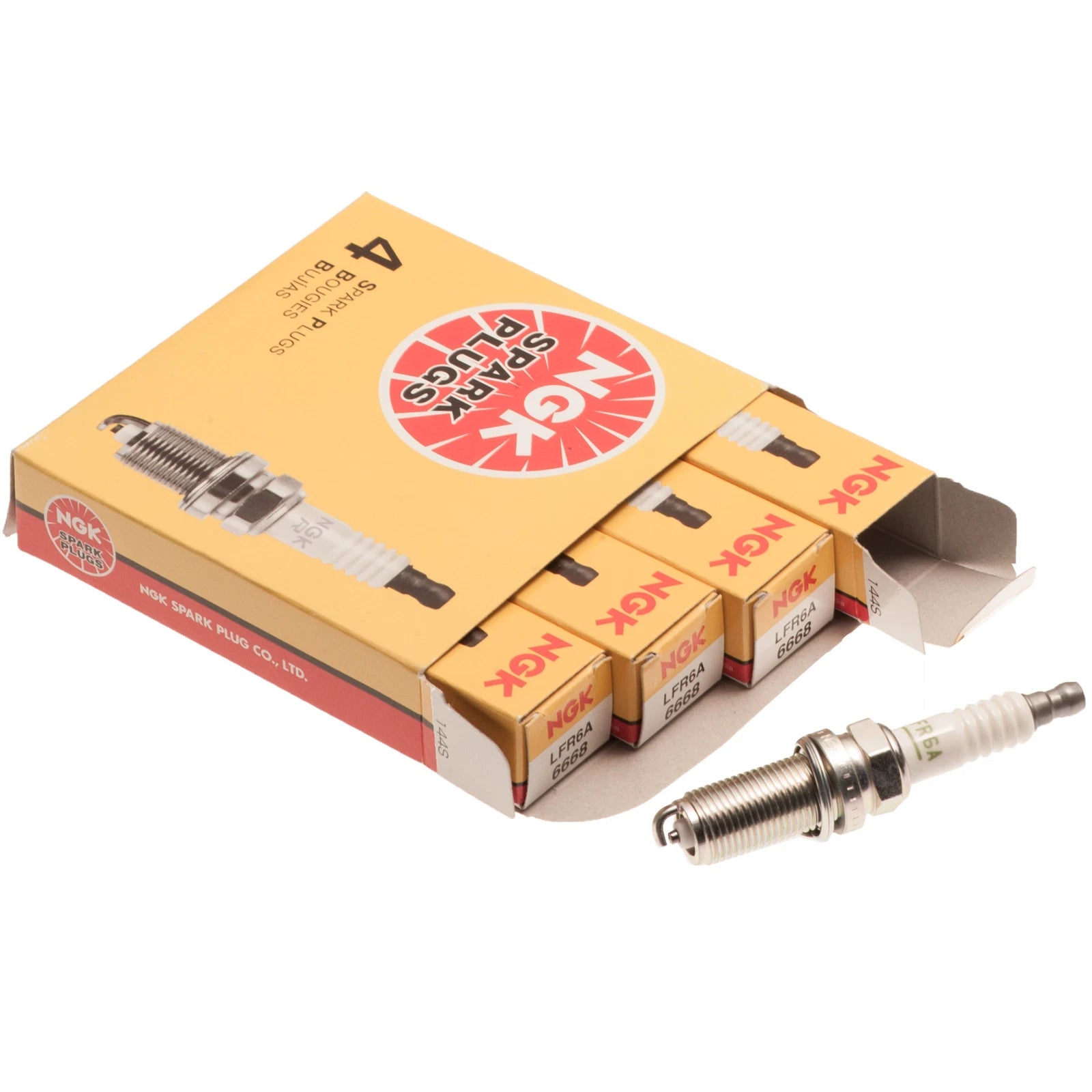 Set of 4 NGK LFR6A Spark Plugs for Yamaha HO SHO VX FX FZR FZS VXR VXS (2007–2023)
