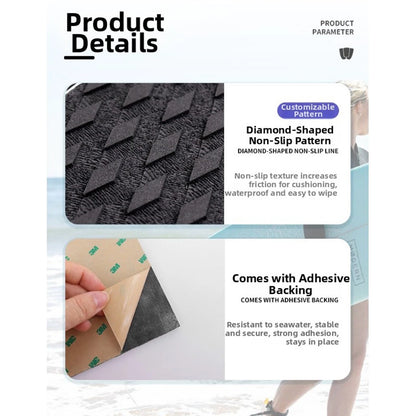 4 Piece EVA Surfboard Traction Pad for Surfboards (54x39cm, 40x30cm)