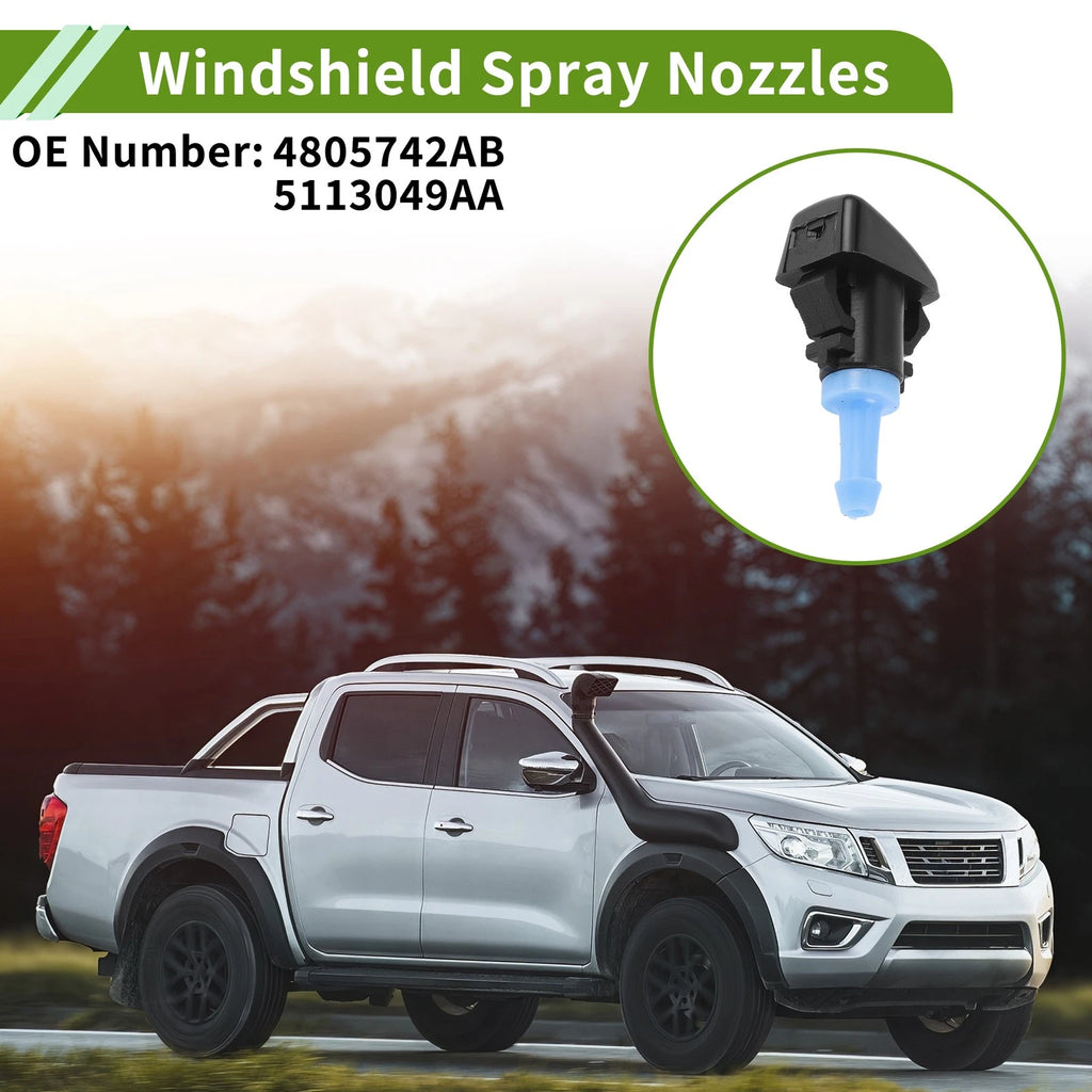 Windshield Washer Nozzle with Hose Connector for Dodge RAM (2006–2018)