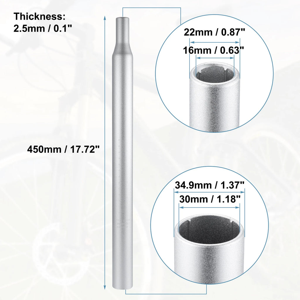 Aluminum Alloy Seat Post with Scale Mark for Bicycle (34.9x450mm)