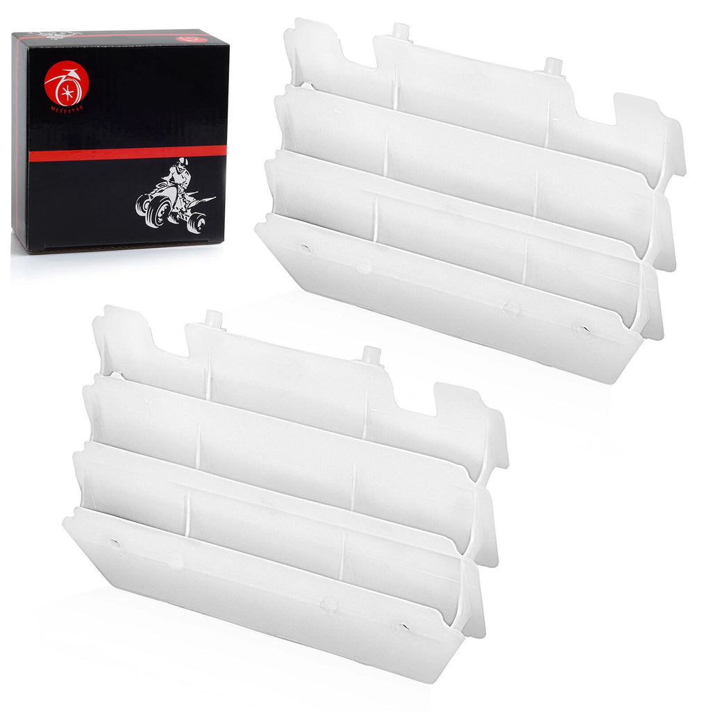 2 Radiator Louvers Guards White 14037-1310-RZ for Kawasaki KX125 KX250 (1997–2004)