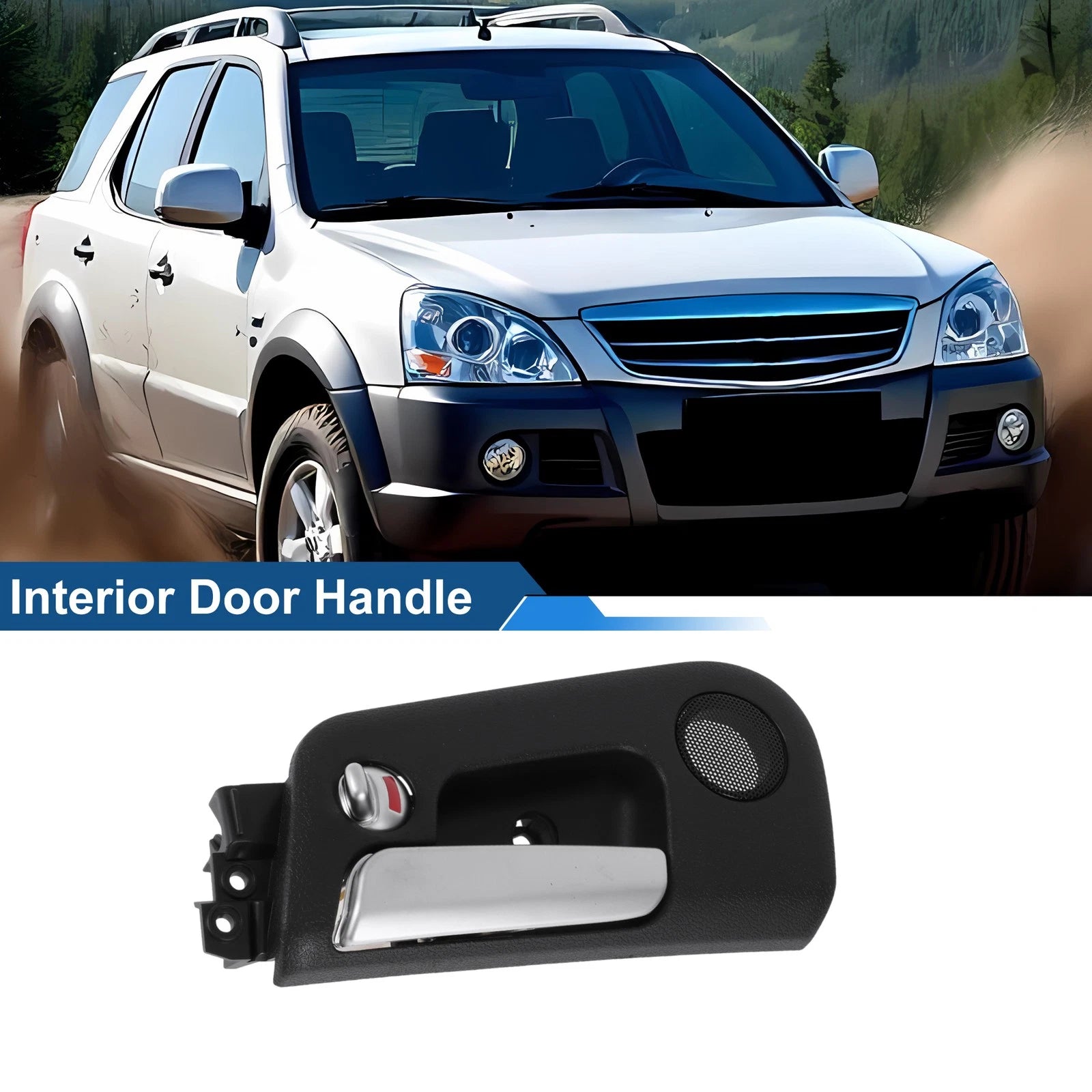 Interior Door Handle for Roewe SsangYong (2005–2007) Black Chrome