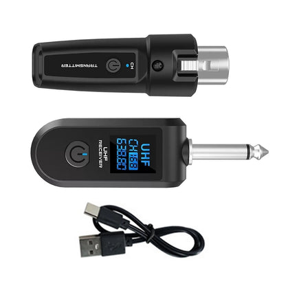 Wireless Audio Transmitter & Receiver XLR Adapter for (30-50m)