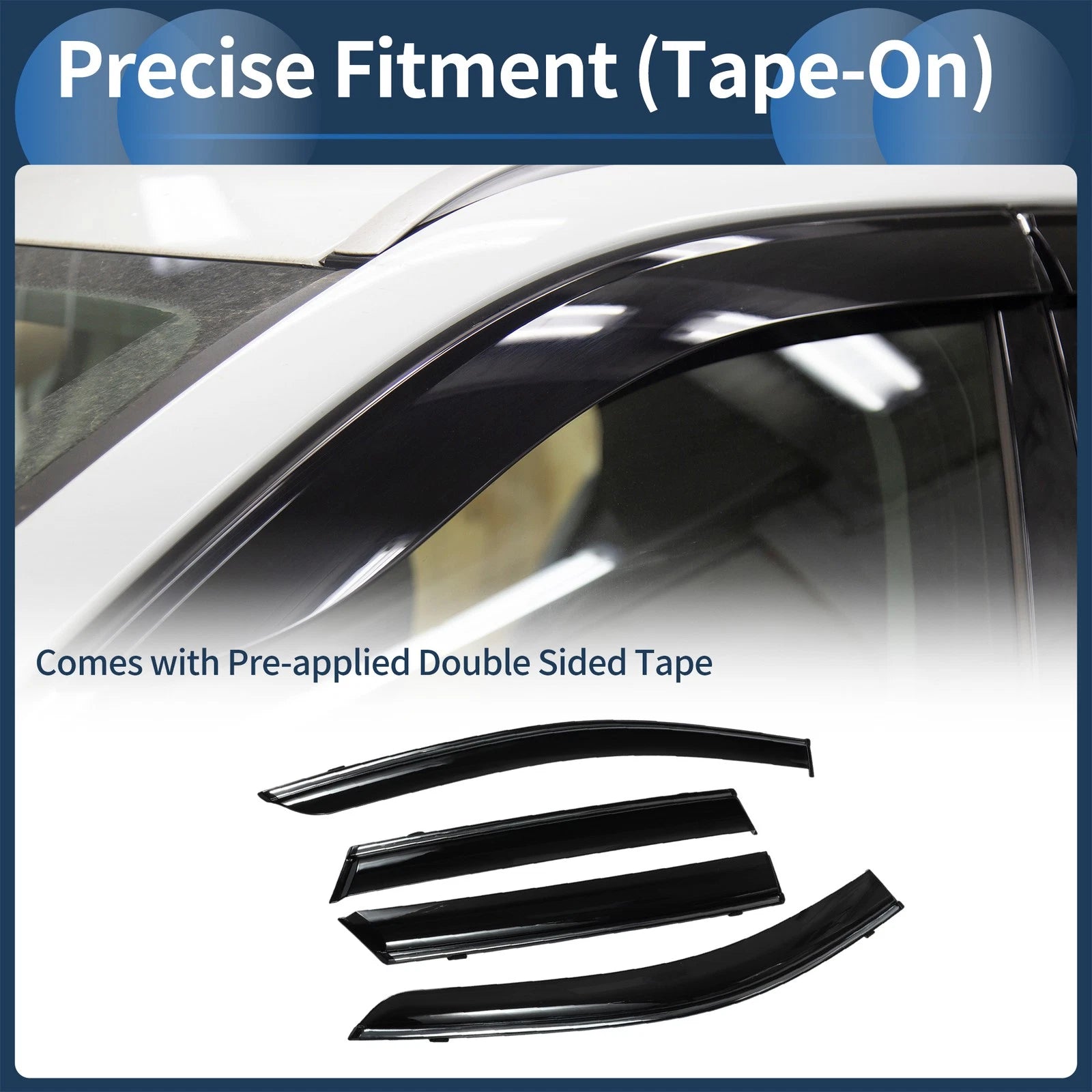 Window Deflectors Side Vent Visors 1 Set for Hyundai Tucson (2021–2024)